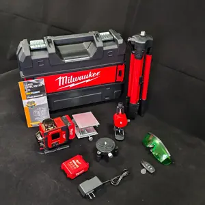 2026 Milwaukee 16 Lines 4D Laser Level 360° Self-Leveling Heavy Duty Green Beam 25m Range ±3° Accuracy Digital Touch Screen 4-Plane Locking Mode Industrial outdoor gear power tool