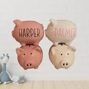 piggy bank | personalized piggy bank | Girl piggy bank | boy piggy bank | Babies first piggy bank | Custom piggy bank | baby bank Nursery, coin bank, money bank, pink piggy bank, blue piggy bank, large money bank