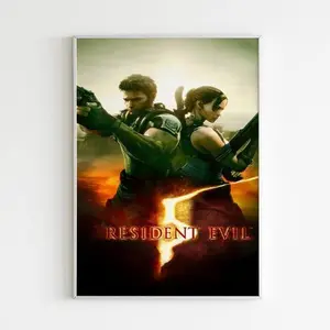 Resident Evil 5 Poster Unframed | Resident Evil Video Game Poster | Gaming Poster | Game Poster | Gamer Poster Gift | Wall Decor | Game Prints