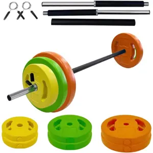 40lb Adjustable Barbell Weight Set – Free Weights Bar Set with PU Padded Grip for Home Gym, Exercise, Lifting, Body Fitness, Workout to Build Muscle