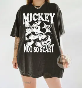 Vintage Mic kei Halloween Shirt, Mic kei Not So Scary Shirt, Dis nei Halloween Shirt, Dis nei Skeleton Shirt, Trick Or Treat, Halloween Shirt