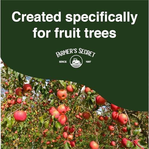 Farmer's Secret Fruit Tree Booster Fertilizer - Super Concentrated and Phosphorus Rich - Formulated for All Fruit Trees Including Peach, Banana, and Apple