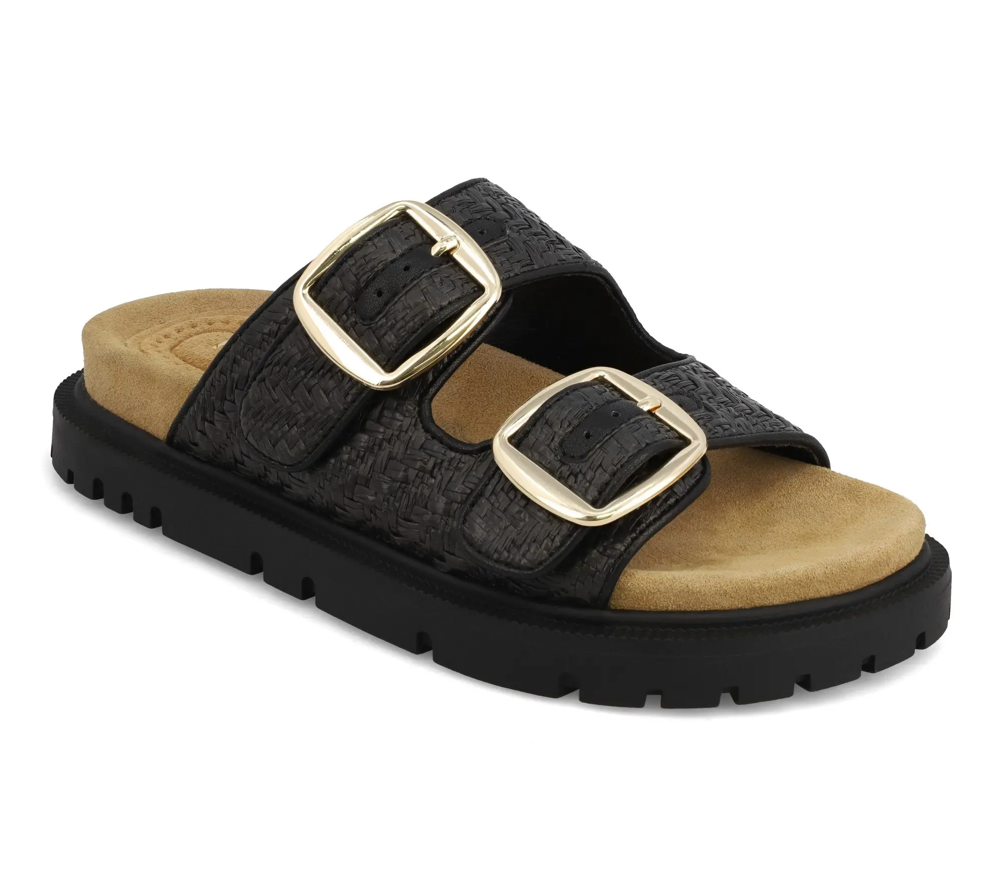 MIA Raffia Slide Sandals - Monica