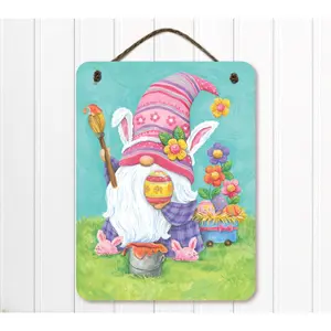Courtside Market Gnome Easter 12x16 Artboard with Twine