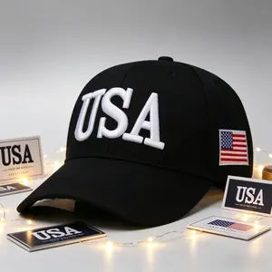 USA Embroidered Baseball Cap, Adjustable American Flag  Hat for Men & Women, Vintage Casual Outdoor Hat