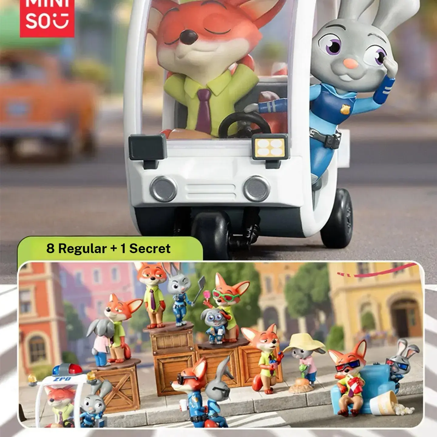 Zootopia Best Partner Blind Box Ornament, Cute Cartoon IP Peripheral Collectible Desktop Decoration, Perfect Gift forGirlFriend & Disney Fans, Fashion Creative Ornament for Home Office Decor Collection#Summervibes, Back To School