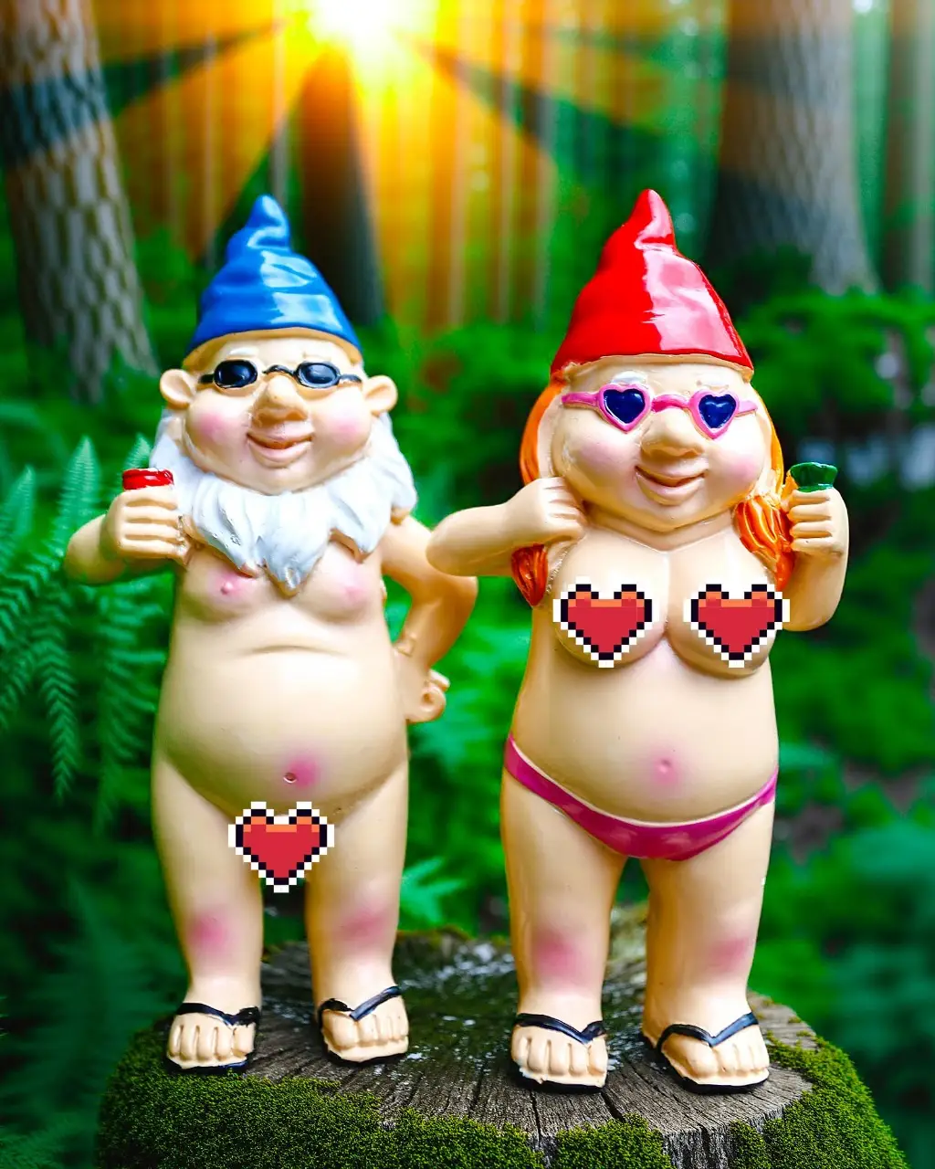 Garden Gnomes, Garden Gnomes Outdoor Funny, Gag Gifts, Gnomes Decorations for Yard, Funny Gifts for Men Women, Naughty Gnomes Outdoor Yard