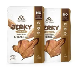 Pal's Delight Premium Chicken Jerky Dog Treats  2 Bags- 100% Real Chicken Breast High Protein, Grain Free All Natural Dog Snacking for Training Reward & Daily Treats, 3.5oz
