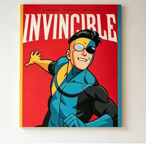 Invincible Old vs New Suit Anime Poster, Cool Anime Wall Art, Modern Room Decoration, Aesthetic Wall Decor for Teen Boys Bedroom