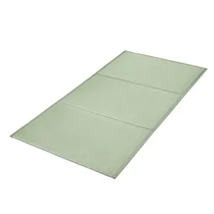 Japanese Tatami Mat, Twin Size Foldable Japanese Tatami Mattress( Natural Rush Grass), Japanese Floor Mattress with Non-Slip Backing Fresh Scent, Futon Mattress for Sleeping Meditation