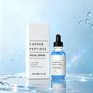 Copper Peptide Serum Anti Wrinkle Remover Antioxidant Tighten Skin Barrier Repair Deep Hydration Moisturizing Hyaluronic Acid Face Serum 30ml