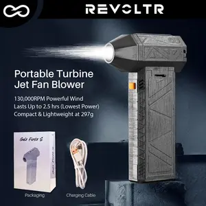 Portable High Speed Turbine Jet Fan Blower Mini Turbo Air Duster Powerful Rechargeable Cordless Duster For Dust Removal Winter Snow Pet Hair Drying Leaf Blower Handheld Camping BBQ Fire Photography Wind Effect Car Washing Accessory Holiday Gift