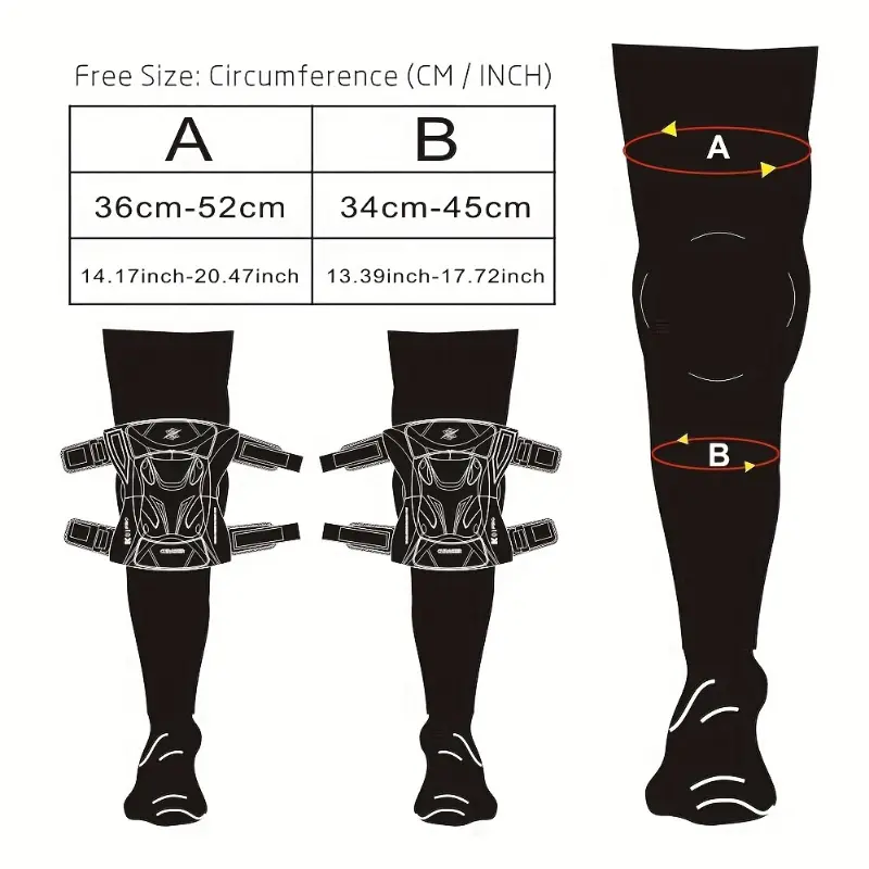 Cuirassier Motorcycle Knee Pads Protective Knee Protector Equipment Gear Outdoor Sport Motorcycle Traval Touring Motocross Knee Guards Night Visible Mx Atv High Reflective Protection
