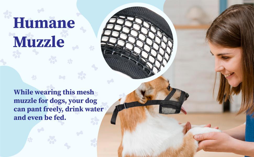 Dog Muzzle for Varies Dogs - Air Mesh Muzzle for Varies Sized Dog | Adjustable No Bark Dogs Muzzles for Scavenging Licking & Chewing | Prevent Biting |
