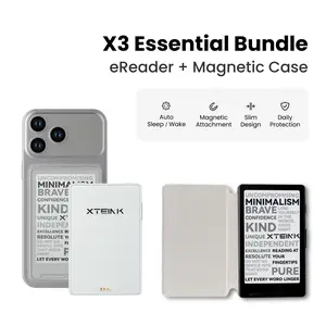 Xteink X3 Essential Bundle: eReader & Cloud Grey Case