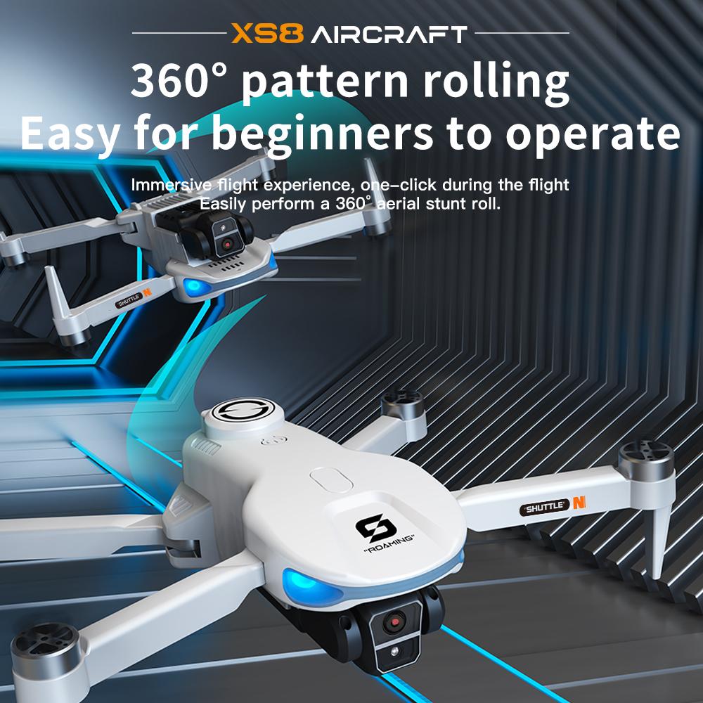 Drone with 4K  Dual Camera for Beginners, 1500m / 4921ft Long Range, Large Remote Screen & Body LCD Display, Brushless Motors, Optical Flow Stability, 2 Batteries Included