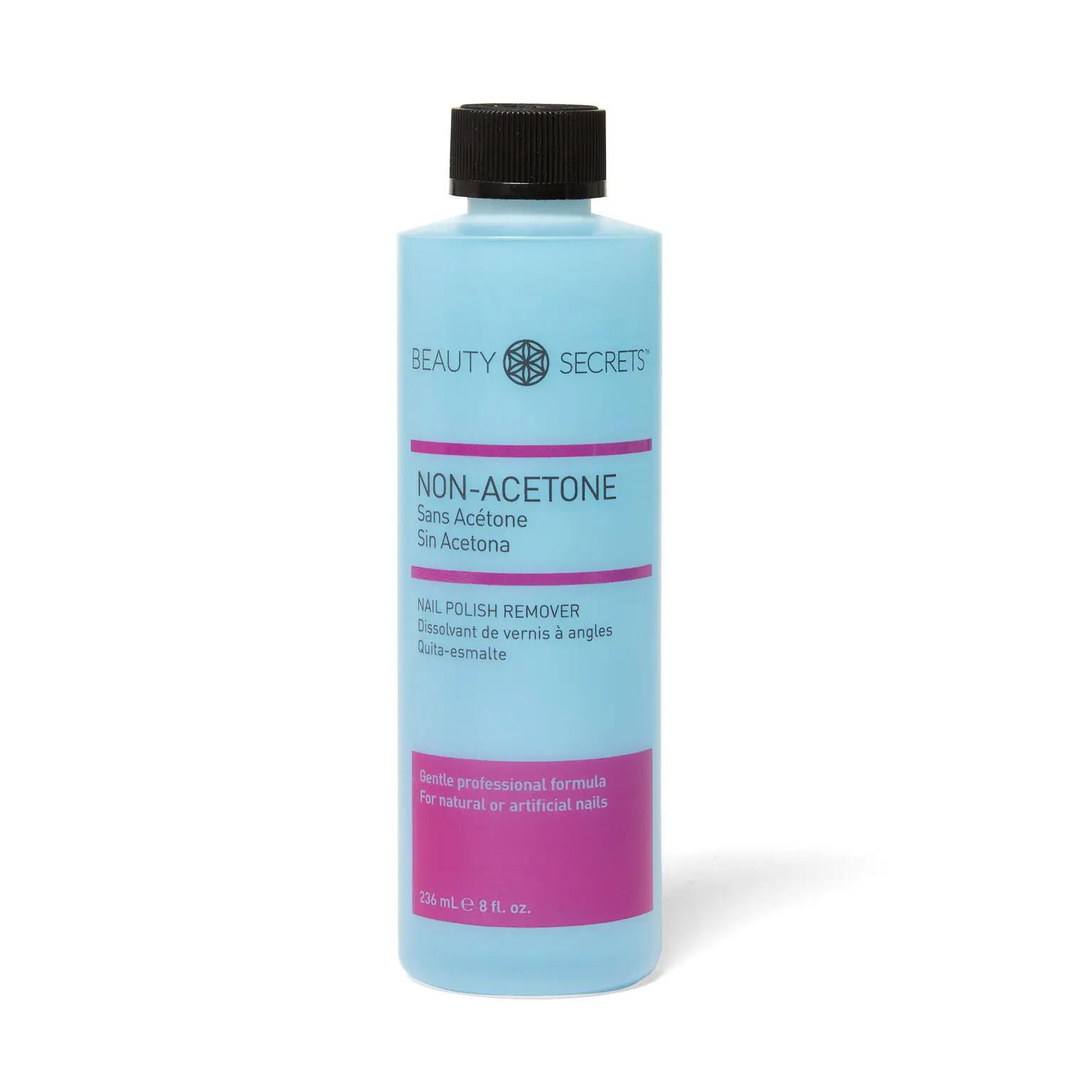 Beauty Secrets NonAcetone Nail Polish Remover, Fast Acting, Gentle on Natual Nails, Professional Formula, 8 Fl Oz, Beauty Products
