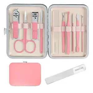 10 in 1 Professional Pink Manicure Kit for Women, Complete Nail Care Set with Toe Nail Clippers, Convenient Travel Beauty Manicure Tools Set