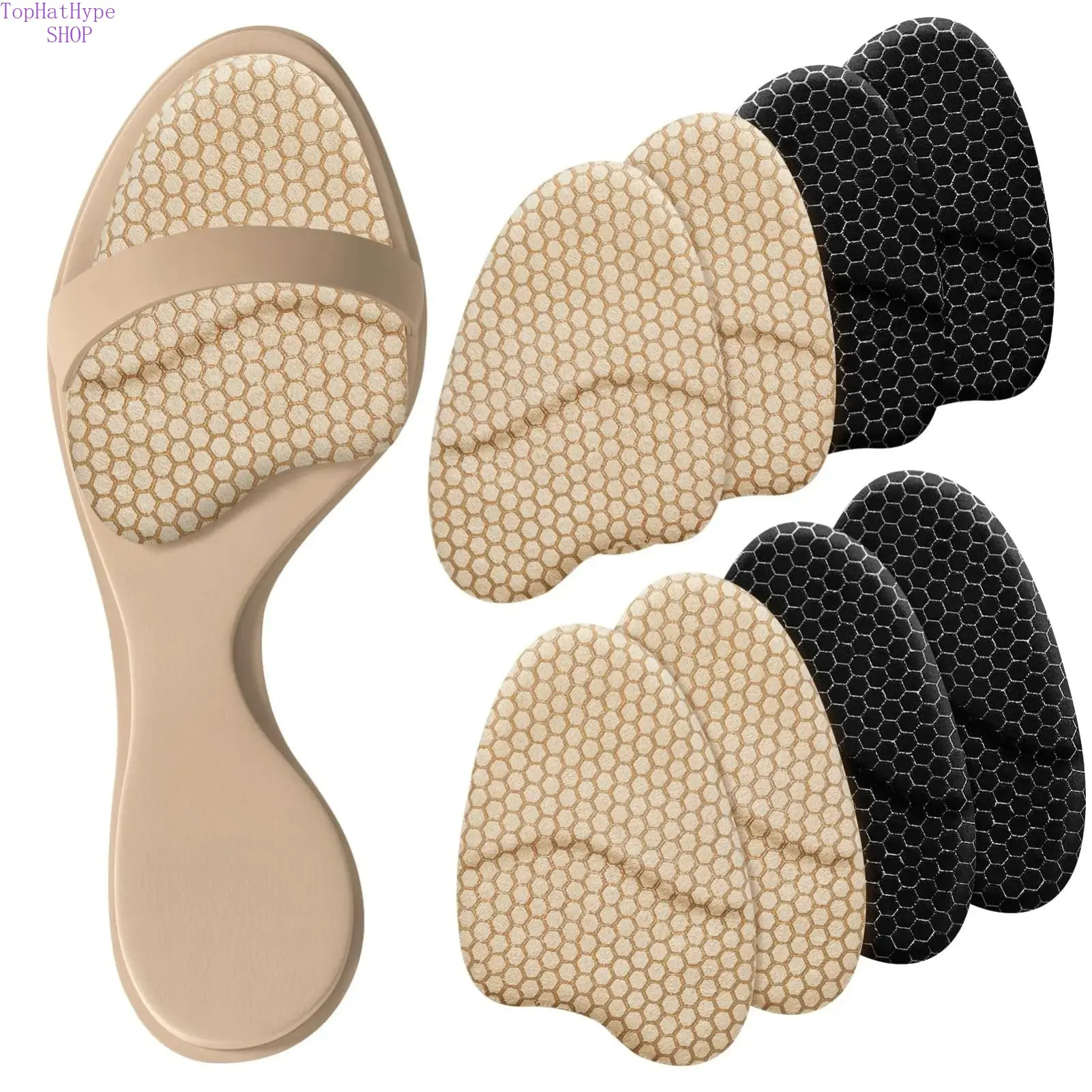 4 Pair (Beige+Black)
