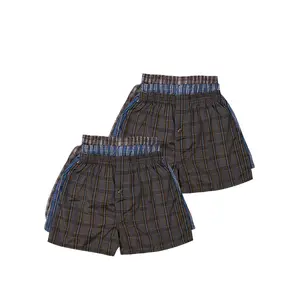 6 Pack Men's Boxer Shorts Random Mixed Color Pack Woven Relaxed Fit Boxers for Men Soft Breathable High quality Underwear with Elastic Waist Menswear