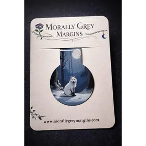 White Fox Magnetic Bookmark | Book Lovers | Morally Grey Margins