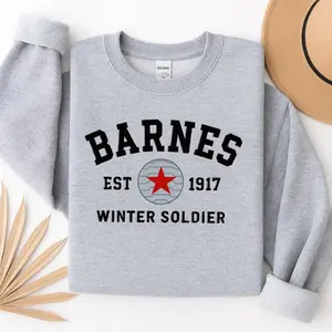 Barnes Embroidery Sweatshirt, Barnes 1917 Sweatshirt, Bucky Barnes, Winter soldier Sweatshirt, Avengers Sweatshirt, Superhero Sweatshirt