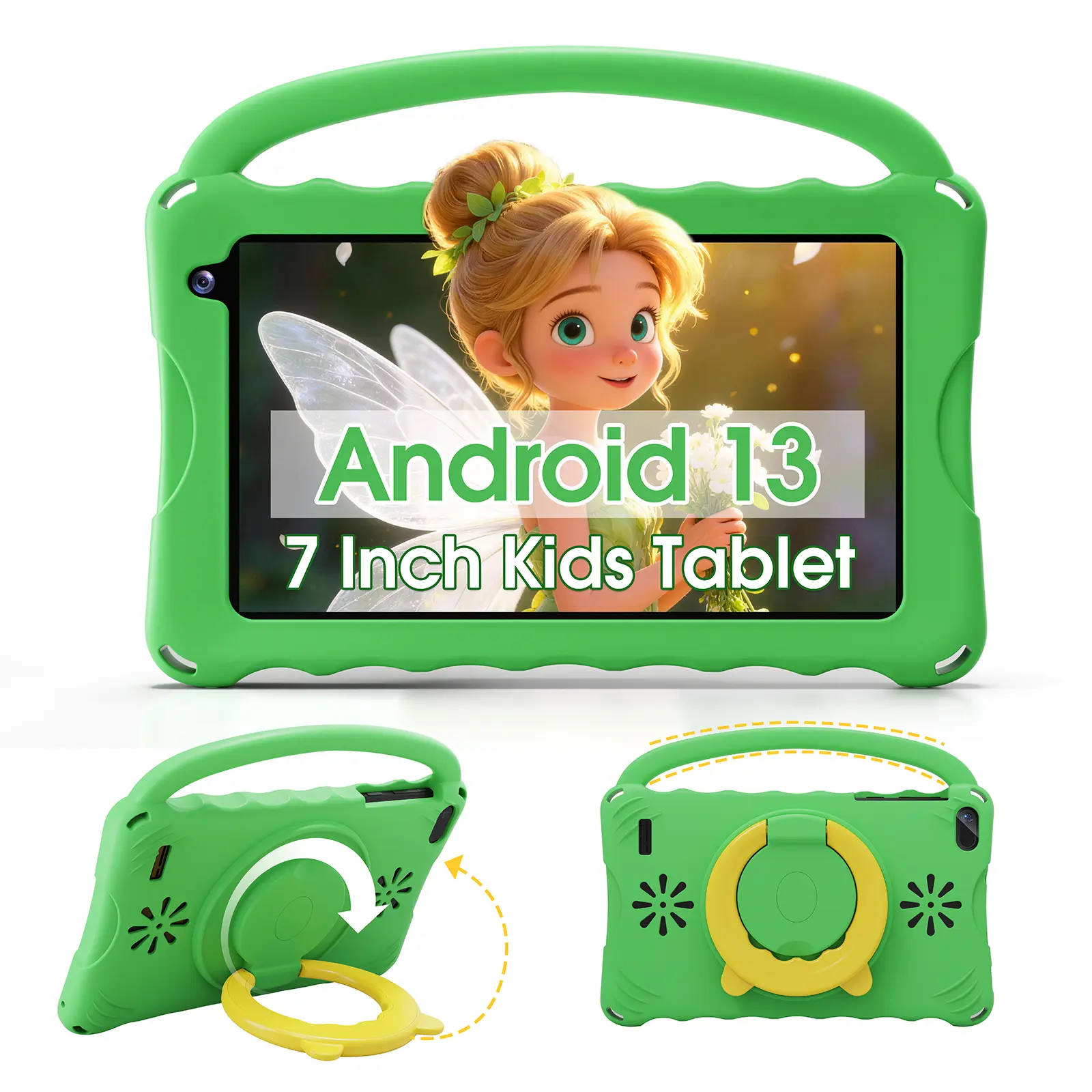 7 inch Kids Tablet, 4GB RAM 32GB ROM Android Kids Tablet with Parental Control, Eye Protection Screen for Kids 4-12, Portable Handheld Children Tablet Summervibes Summervibes