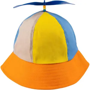 , Funny Adult Propeller Hat Fisherman Hats Baseball Cap with Propeller Rainbow
