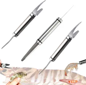 3 count Multifunctional Shrimp Peeler, 5 In 1 Multifunctional Shrimp Line Fish Maw ,Shrimp Deveiner Tool Shrimp Cleaner