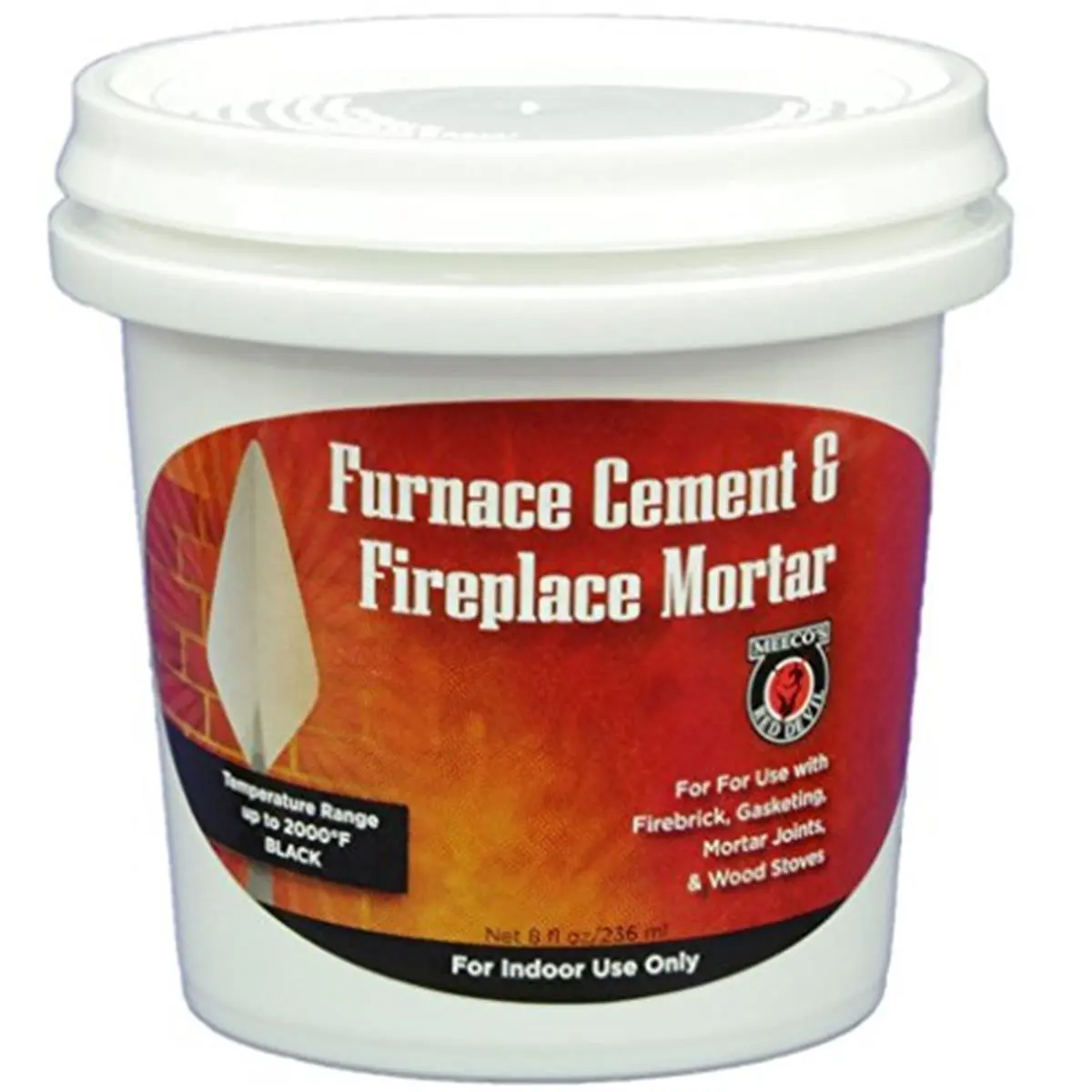 212 MAIN Black High-Temperature Furnace Cement & Mortar, 0.5 pt Ready-to-Use Pre-Mixed Fireplace Repair Sealant for Firebrick, Wood Stoves, Re-Setting Masonry/Metal Surfaces