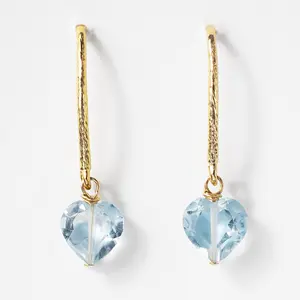 Kate Blue Topaz Heart Shape Earring