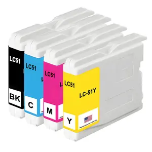 U.S. Remanufactured for Brother LC51 Black and 3 Color Combo 4-Pack