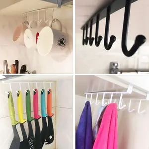 Under Cabinet Utensils Hanger Without Drilling, 2 Pcs Cup Holder Under Cabinet Coffee  Cup Mug Holder Hanging Rack for Closet Ties, Bookcase, Bedroom, Bathroom, Fit for  1 Inch Thickness Shelf or Less Kitchen Organiser Hangable