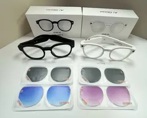 AI Smart Glasses with HD Camera - HD Video Recording Glasses with Audio, Wireless Call, Music Playback, Touch Control, Real-Time Translation, AI Object Recognition, Multifunctional Camera Glasses for Men Women, Translation Glasses for Travel & Outdoor