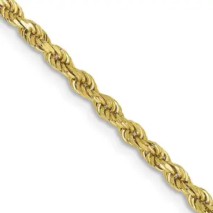 10K 2.25mm 22In Diamond-Cut Rope Chain