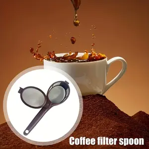 Portable Coffee Filter Spoon | High-performance capsule and powder filtration, suitable for coffee machines and baking enthusiasts, made of plastic.