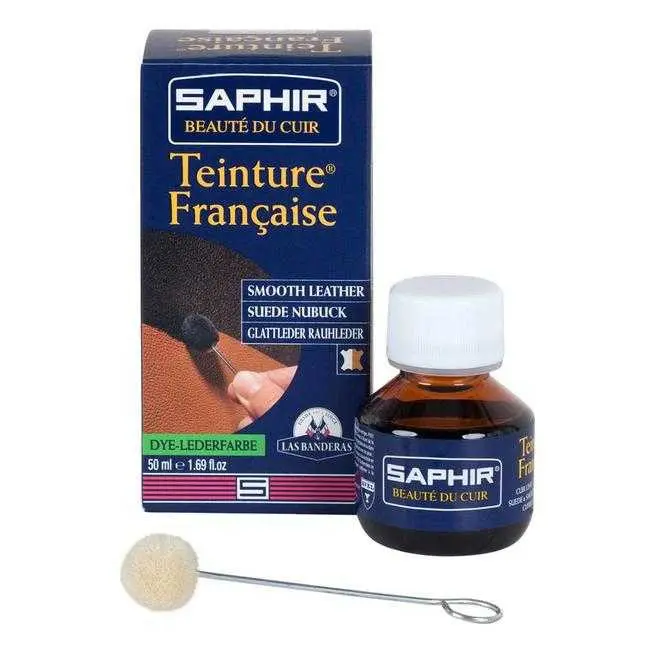 Saphir Teinture Francaise - Suede & Leather Dye w/ Dauber and Glove (44 g / 1.55 oz)
