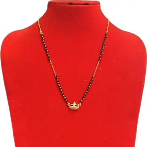 Traditional Indian-Nepali Diya Design Magalsutra Necklace, Chain Jewelry Necklaces for Women
