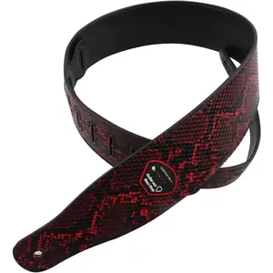 Snake  Design PU Leather Guitar Strap for Electric/Acoustic Guitar Bass Strap with 3 Guitar Picks Adjustable Length