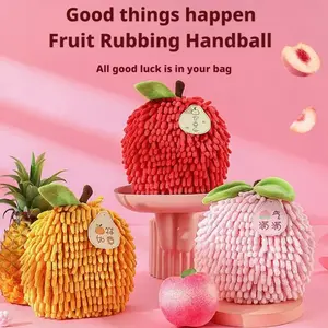 Snowy Chenille Hand Towels, Reusable Absorbent Bathroom Accessories, Cute Design, Pack of Two, Ideal for Daily Use & Hygiene