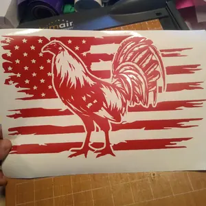 Gamefowl Flag Decal for Cars or Trucks - Customizable Design for Enhanced Visibility and Style