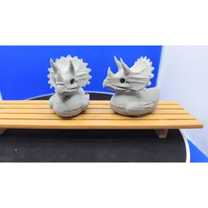 Triceratops Duck Toy: 3D Printed Dinosaur Mini Duck for Cruise Hunts
