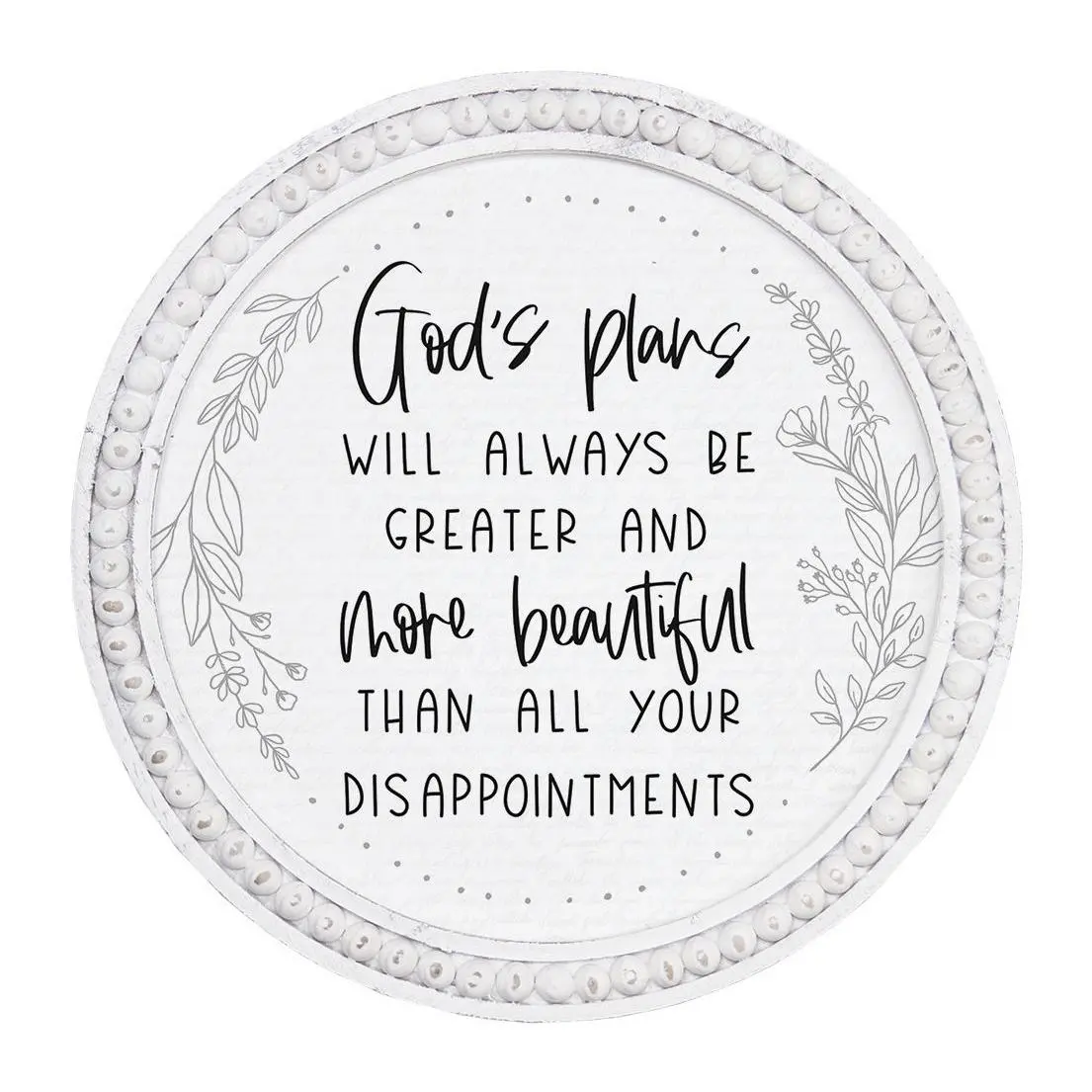 Sincere Surroundings 14" God's Plans Beaded Art