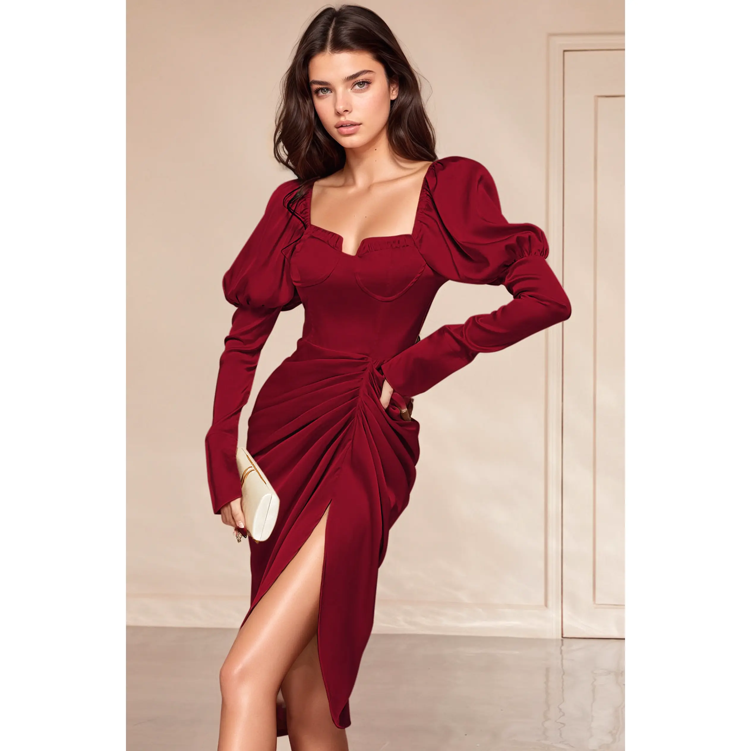 Drama Nights Draped Dress