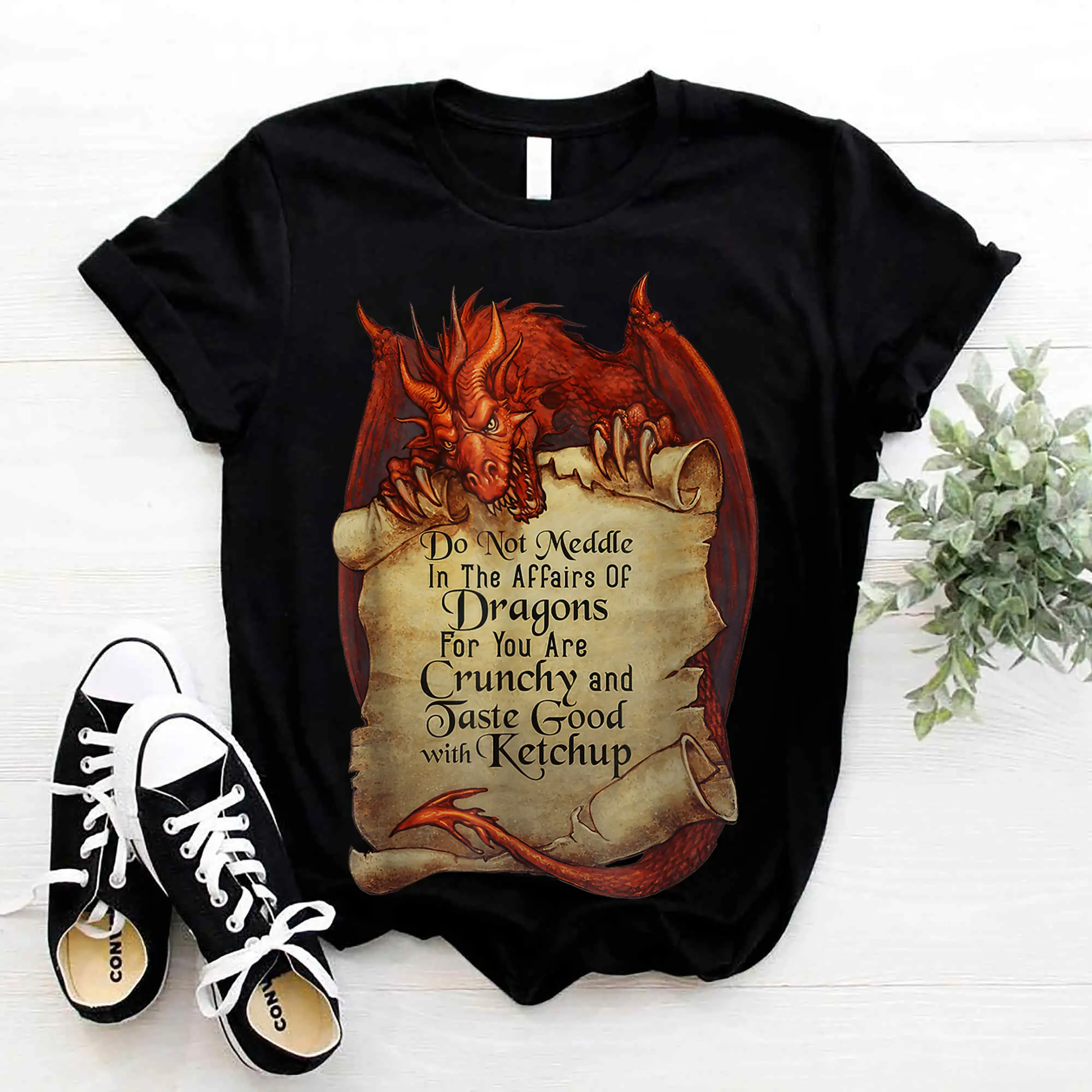 For You Are Crunchy T-Shirt Dragon Vintage T-Shirt