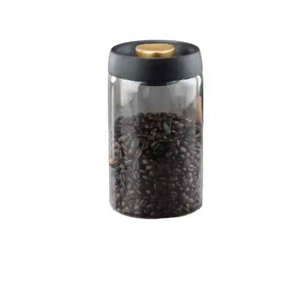 Vacuum Coffee Storage Canister | Airtight Glass Coffee Bean Container