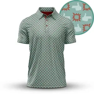 Men's Performance Golf Polo Sage Green Terracotta Novelty - Made in USA