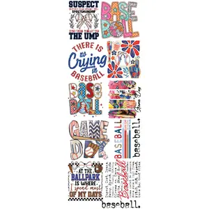 Baseball Premade DTF Gang Sheet 21 x 60