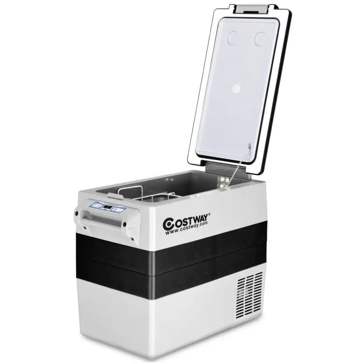 LazyCool 55-Quarts Portable Thermoelectric Electric Car Cooler Refrigerator for Beverage