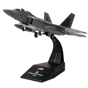 Metal F-22 Aircraft 1:100 Model Simulation Raptor Fighter Aviation Military Science Exhibition Model